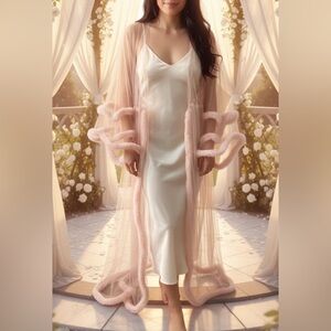 SOLD Luxurious Sheer Pink Robe